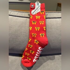 DentalSocks.com Toothmojis Adult Unisex crew socks. NWT. Premium combed cotton